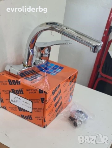 СУПЕР ПРОМОЦИЯ!!!Батерия Едноръкохваткова за стена със Неръждаема Странична "L" лебедка., снимка 3 - Смесители - 51374745