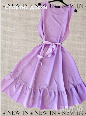 Много цветове дамски летни рокли с коланче,дължина до коляното, снимка 2 - Рокли - 50454811