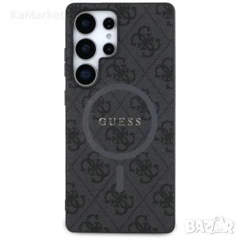 Оригинален кейс Guess 4G Ring Classic Logo MagSafe, За Samsung Galaxy S25 Ultra, Черен и Протектор, снимка 2 - Калъфи, кейсове - 48906702