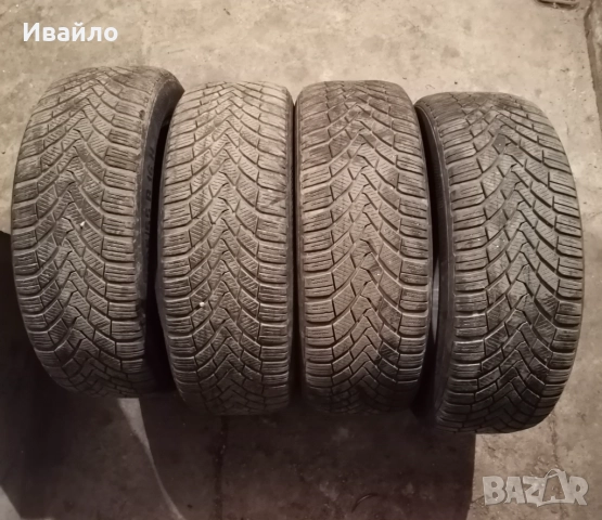 Продавам 4 броя Зимни гуми 205.55.16 на 1 сезон дот 2019 Контентал 