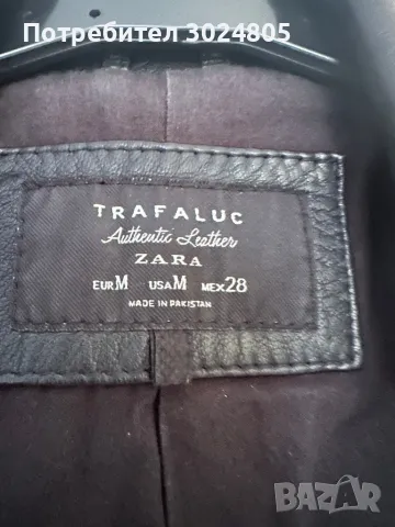 Кожено яке Zara, снимка 5 - Якета - 47239861