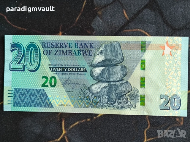Банкнота - Зимбабве - 20 долара UNC | 2020г.