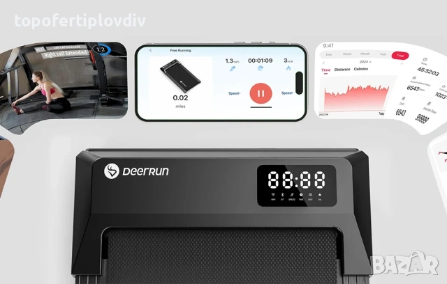 Бягаща пътека DeerRun Q1 Plus,Гаранция, снимка 8 - Пътеки - 53654697