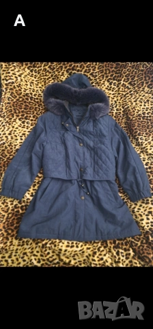 Олекотена парка с естествен пух на качулката 