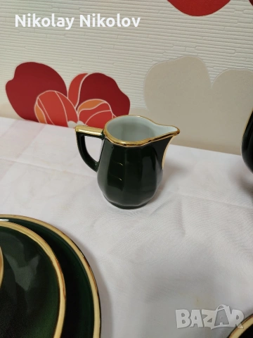 Порцеланов сервиз Vintage Apilko Green Gold , снимка 14 - Сервизи - 53330947