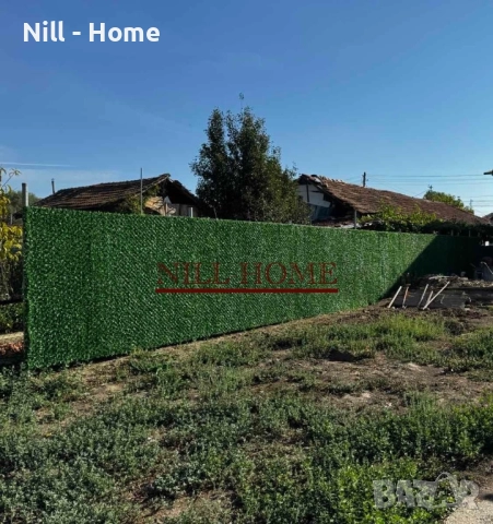 Поцинкована мрежа с декорация ( Изкуствена трева ) 4 мм. Тел / 40 мм. Око, снимка 14 - Огради и мрежи - 52302895