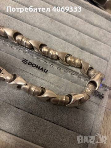 Плътен сребърен ланец 925 183гр 60см, снимка 2 - Колиета, медальони, синджири - 54237894