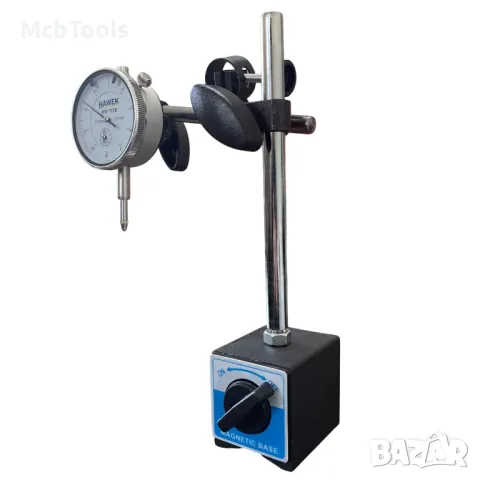 Магнитна стойка и индикаторен часовник HAWEK, снимка 2 - Други инструменти - 50015546