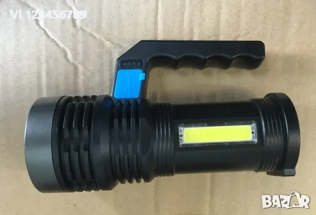Олекотен акумулаторен CREE прожектор + COB осветлениe