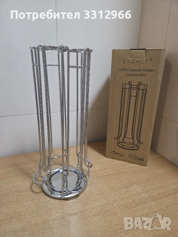 Чисто нова метална поставка за кафе капсули EXZACT, предназначена за съвместимост с Lavazza Mio. , снимка 2 - Други стоки за дома - 53839450