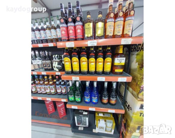 Метални крайстенни и островни стелажи за магазин за алкохол и напитки, тъмно сиви R-7016 ТХТ, снимка 8 - Стелажи и щандове - 46288902