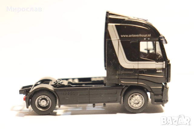 RIETZE 1:87 H0 IVECO STRALIS ВЛЕКАЧ КАМИОН ТИР МОДЕЛ, снимка 4 - Колекции - 52931744