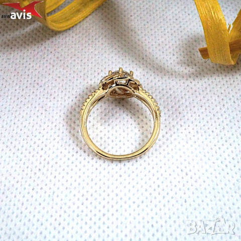 Пръстен с 14К златно покритие 224849, снимка 2 - Пръстени - 53690800