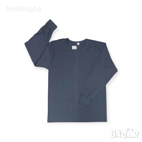 #Мъжка #памучна #блуза с дълъг ръкав (#фанела) - Българско производство, снимка 2 - Блузи - 51756390