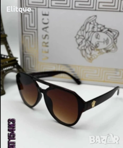 Слънчеви очила Versace с черен обикновен калъф и ув защита , снимка 10 - Слънчеви и диоптрични очила - 53587446