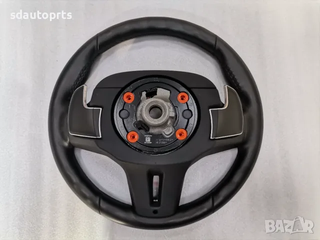 M Sport Кожен Спортен Волан BMW 5 G30 G31 X3 G01 X4 G02 , снимка 8 - Части - 47072550