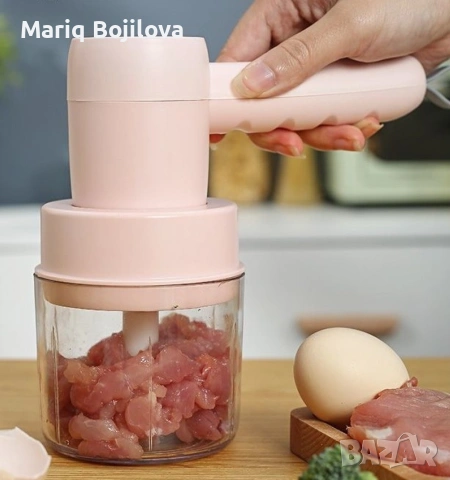 Чопър, Миксер 2 в 1 продукт с две приставки, USB зареждане, снимка 7 - Миксери - 53702158