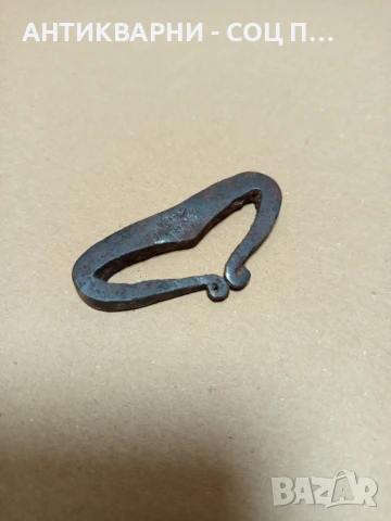 Стар Ръчно Кован Чакмак За Палене На Огън Антика.
