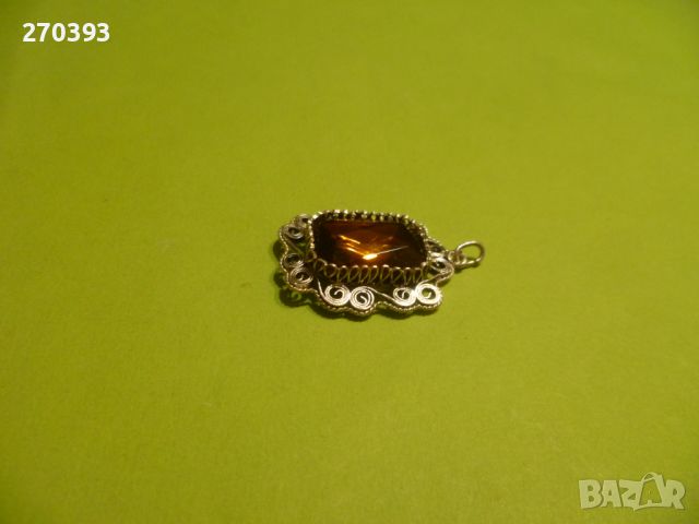 Масивна старинна сребърна висулка , снимка 1 - Колиета, медальони, синджири - 45974831