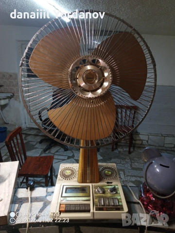 Ретро вентилатор National F-401C с КАСЕТОФОН – Колекционерски! , снимка 10 - Антикварни и старинни предмети - 53058178