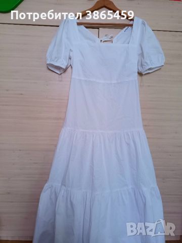 Дълга бяла рокля, снимка 1 - Рокли - 46180678