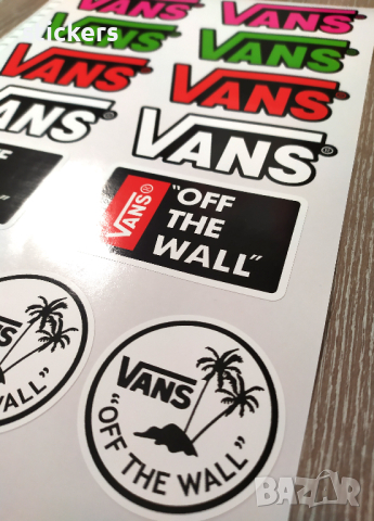 Стикери VANS ВАНС лист А4 - 14 бр общо Sticker, снимка 3 - Аксесоари и консумативи - 45053763