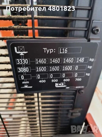 Електрическа палетна количка-стакер LINDE L16, снимка 5 - Подемници - 54259701