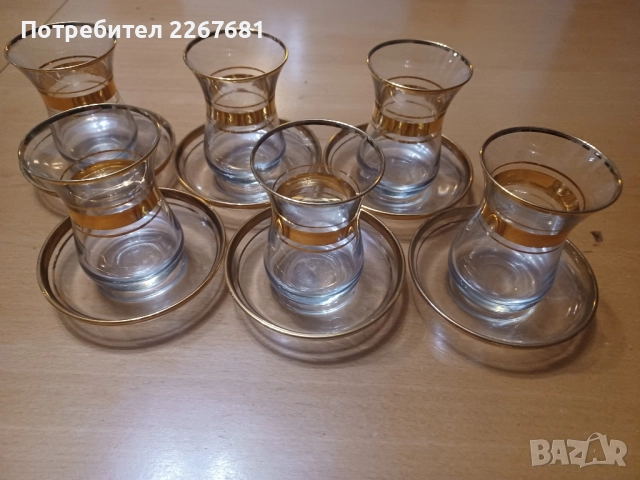 Турски сервиз за чай, снимка 2 - Чаши - 52458593