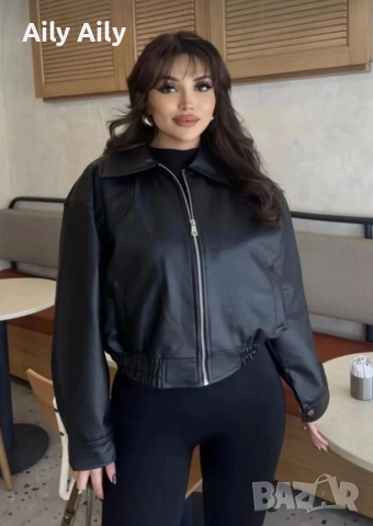 Кожено яке, снимка 2 - Якета - 52967120