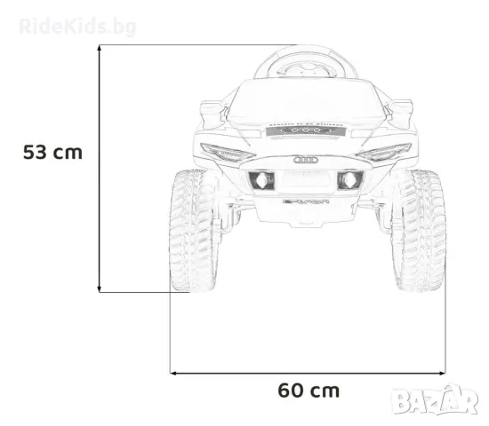 Audi RSQ E-TRON 12V – Детска акумулаторна кола, Сива, EVA гуми, снимка 17 - Детски велосипеди, триколки и коли - 50427886