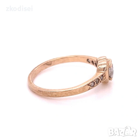 Златен дамски пръстен 2,59гр. размер:56 14кр. проба:585 модел:35795-2, снимка 3 - Пръстени - 53188220