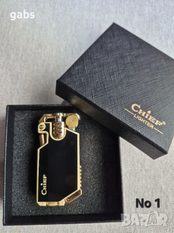 Бензинова запалка CHIEF ,три цвята ,подаръчна кутия, снимка 3 - Запалки - 52391031