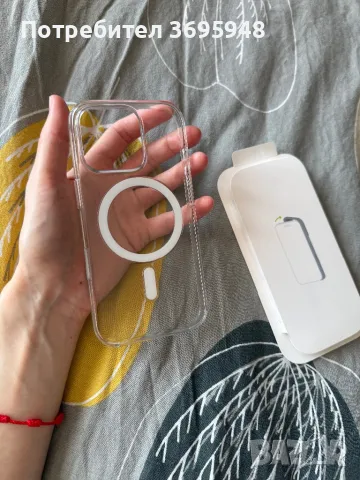 Оригинален кейс iPhone 16 Pro с MagSafe (прозрачен), снимка 3 - Калъфи, кейсове - 49973295