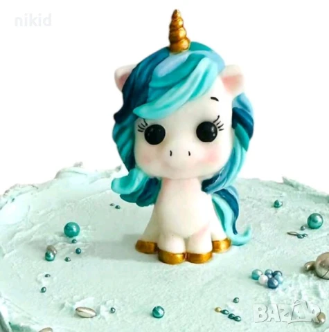 Еднорог Unicorn части силиконов молд форма фондан шоколад гипс декор, снимка 4 - Форми - 50899200