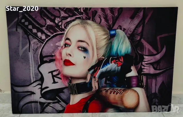 Светеща картина с LED осветление - Harley Quinn 