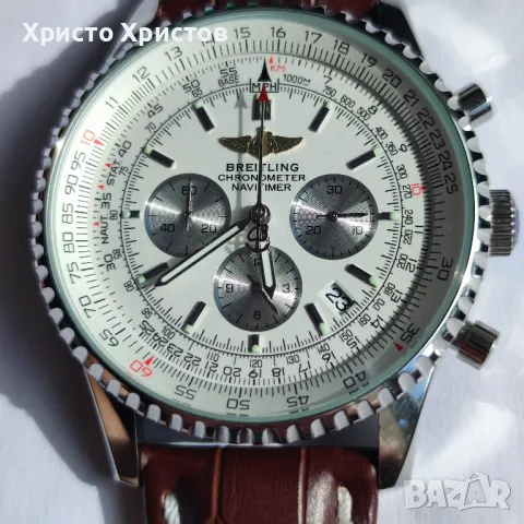 Мъжки луксозен часовник Breitling Chronometer Navitimer , снимка 2 - Мъжки - 47235410