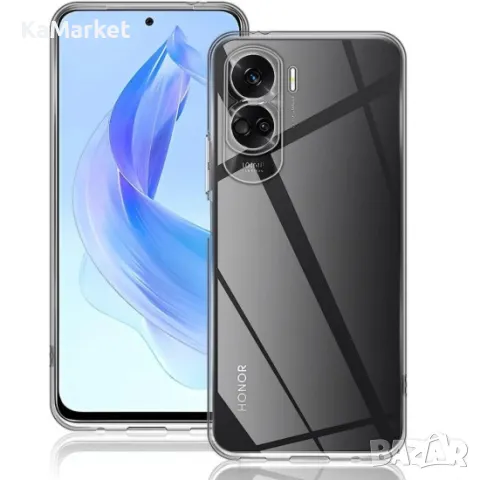 Силиконов кейс MBX 1.8-2mm, За Honor 90 Lite 5G, Прозрачен, снимка 2 - Калъфи, кейсове - 47907407