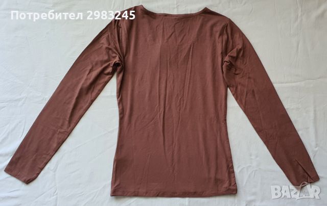 Дамска блуза с дълъг ръкав и дълбоко деколте , снимка 2 - Блузи с дълъг ръкав и пуловери - 45964280