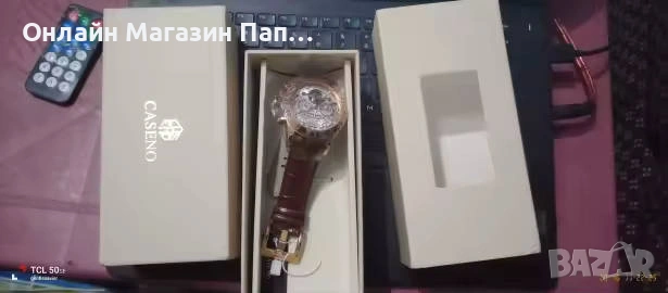 CASENO 58284 автоматичен турбийон часовник, пълен календар, снимка 5 - Мъжки - 53747830