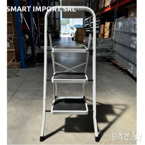 Стоманена сгъваема стълба KMH0203C, 3 стъпала, снимка 3 - Железария - 52006993