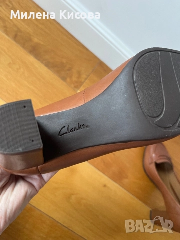 Нови кожени обувки Clarks 37, снимка 9 - Дамски обувки на ток - 52983923