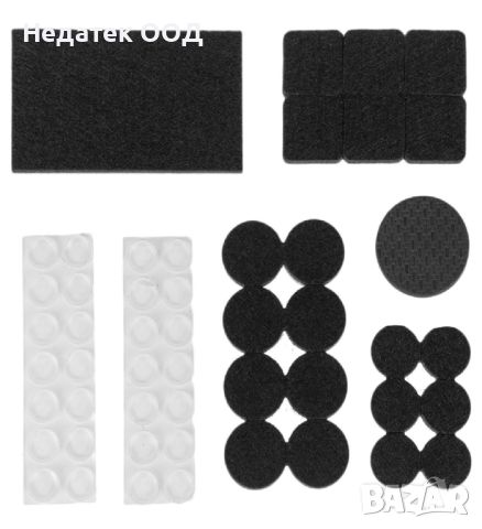Стикери за протектор за мебели, Различни размери, черни, 162 бр., снимка 1 - Други стоки за дома - 46807907