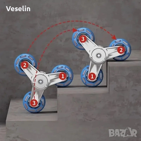Сгъваема ръчна количка за тежки товари с въртящи се на 360 градуса колела, снимка 7 - Други стоки за дома - 52734975