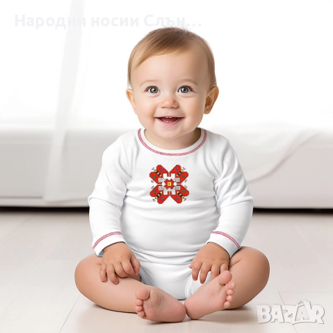 Бебешки бодита с бродирана шевица, снимка 2 - Бодита за бебе - 51934573