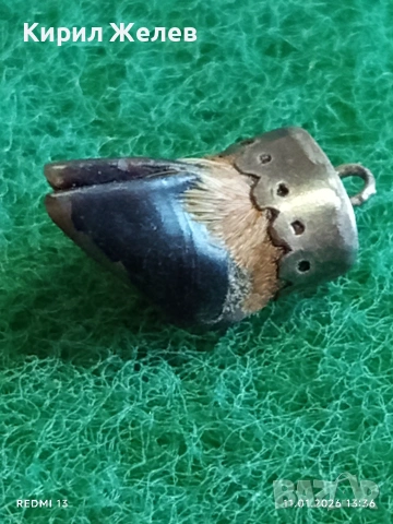 Винтидж бижу копито на животно в сребърен обков амулет 52550, снимка 6 - Колиета, медальони, синджири - 53062355