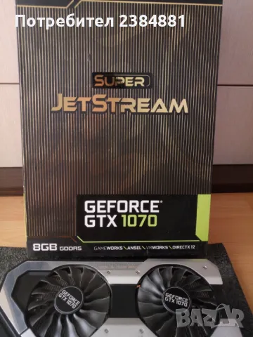 Видео карта Palit GeForce® GTX 1070 Super JetStream 8GB GDDR5, снимка 3 - Видеокарти - 47338025