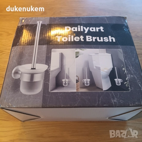 2 броя Стенна четка за тоалетна, без пробиване, неръждаема стомана, снимка 12 - Други - 53161203