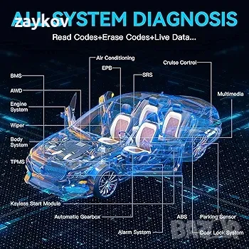 OBD диагностика на скенер VDIAGTOOL VT300 OBD2, инструмент за пълно сканиране на системата, снимка 2 - Други инструменти - 47113003