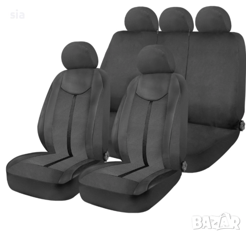 Тапицерия за кола от 9ч., черен