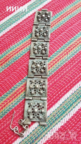 Възрожденска сребърна гривна , снимка 2 - Антикварни и старинни предмети - 51867509